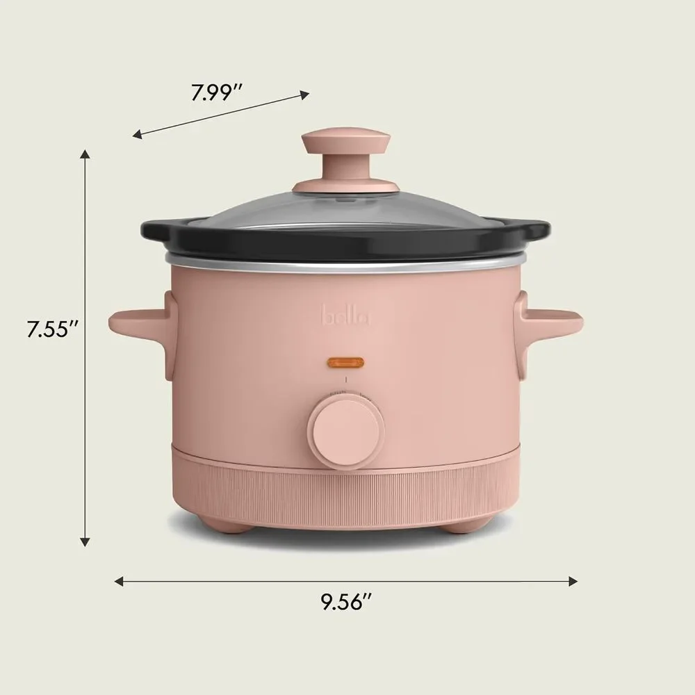 Bella Slow Cooker 15 Qt Blossom Pink Manual Control Nonstick Ceramic Cool Touch